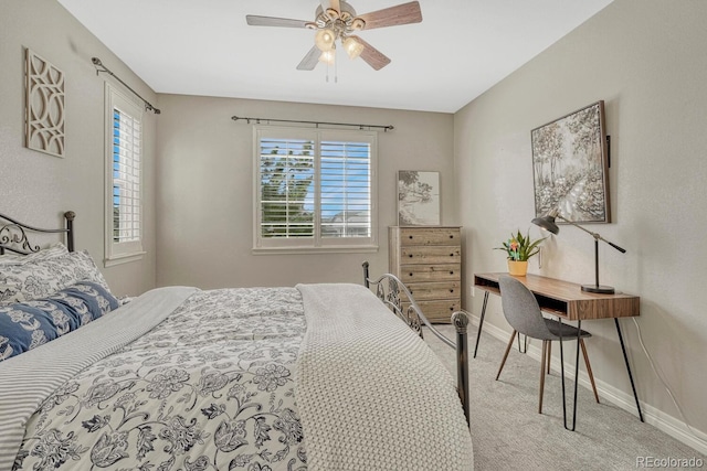26566 E Peakview Dr, Aurora, CO 80016 - carpeted bedroom with baseboards and ceiling fan