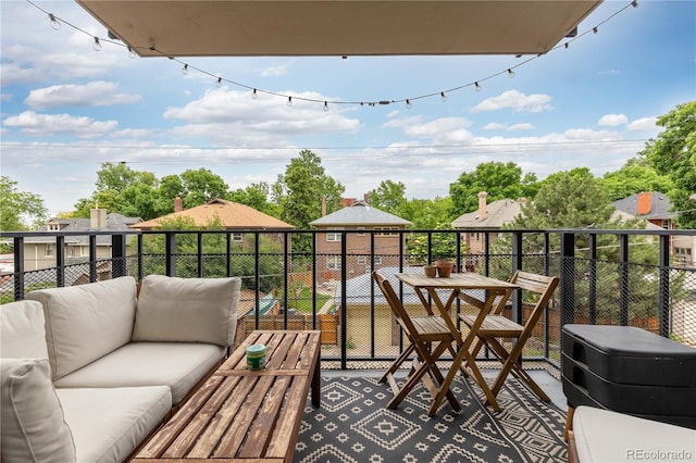 1150 Vine St Unit 306, Denver, CO 80206 - balcony with an outdoor living space and outdoor dining area