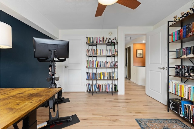 1150 Vine St Unit 306, Denver, CO 80206 - office space featuring a ceiling fan and light wood-style flooring