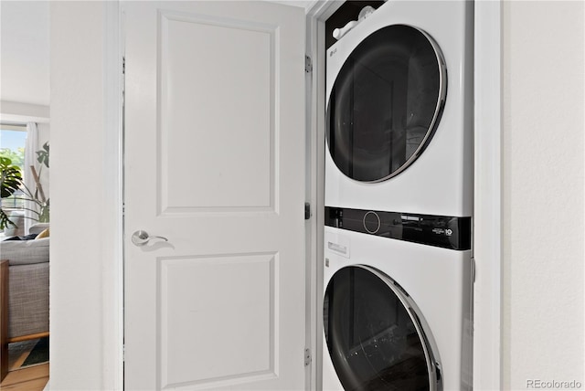 1150 Vine St Unit 306, Denver, CO 80206 - laundry area with stacked washer and clothes dryer
