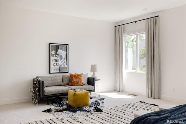 3130 Wyandot St, Denver, CO 80211 - living area featuring carpet floors and baseboards