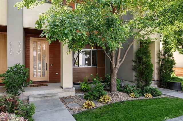 3130 Wyandot St, Denver, CO 80211 - entrance to property featuring stucco siding