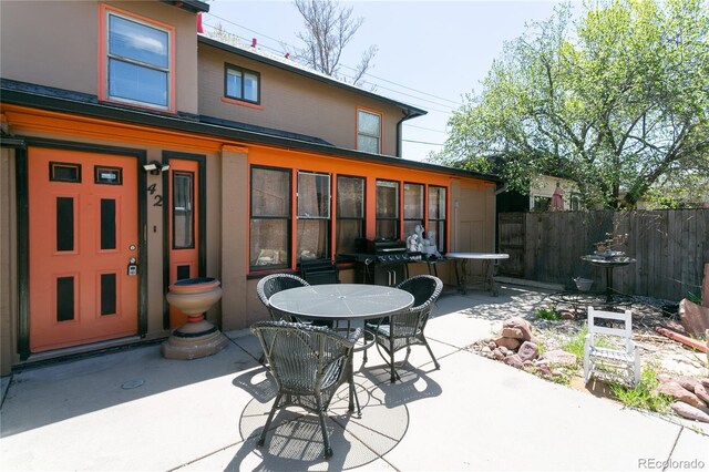 view of patio featuring grilling area