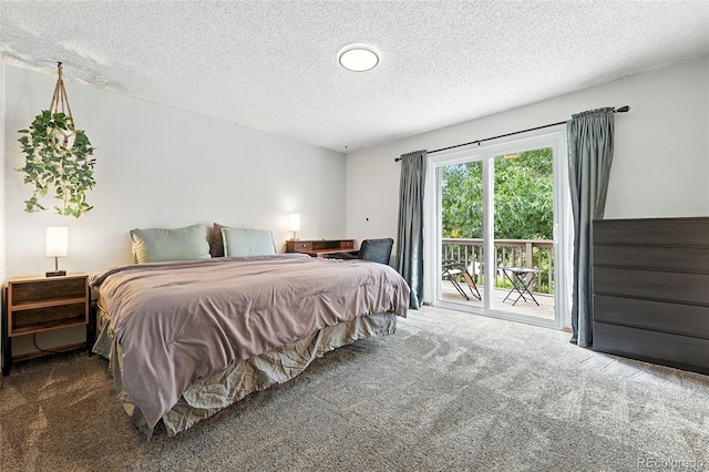 8468 S Upham Way, Littleton, CO 80128 - bedroom with carpet flooring, access to exterior, and a textured ceiling