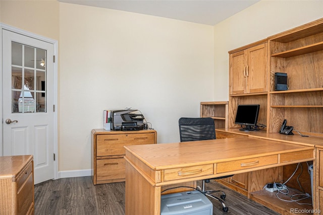 29751 E 163rd Pl, Brighton, CO 80603 - office featuring baseboards and dark wood-type flooring