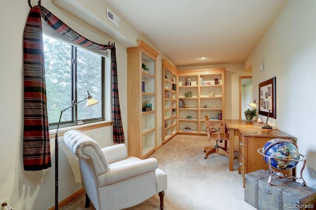 220 Long Ridge Dr, Bailey, CO 80421 - sitting room featuring a desk, carpet floors, and healthy amount of natural light