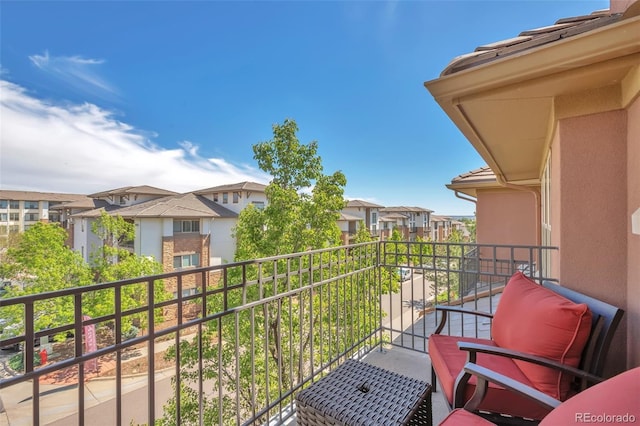 balcony with a residential view