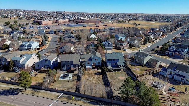 drone / aerial view with a residential view