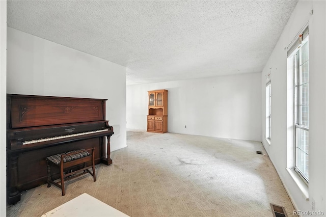 2527 S Ouray Way, Aurora, CO 80013 - living area featuring carpet and a textured ceiling