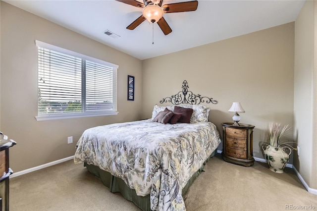 16059 E Grass River Pl, Parker, CO 80134 - bedroom with light carpet and ceiling fan
