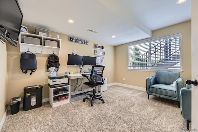 16059 E Grass River Pl, Parker, CO 80134 - office with carpet floors and recessed lighting