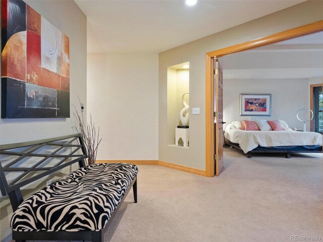 view of carpeted bedroom