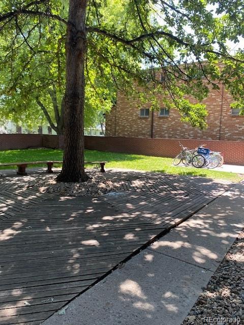 view of patio featuring a deck