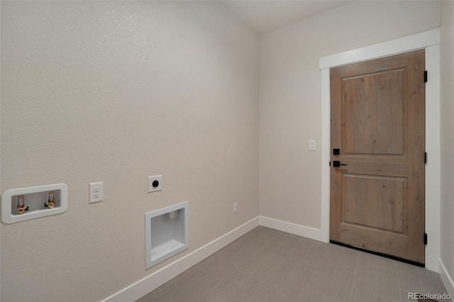 washroom featuring washer hookup and hookup for an electric dryer