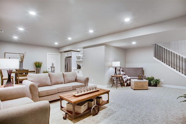 view of carpeted living room