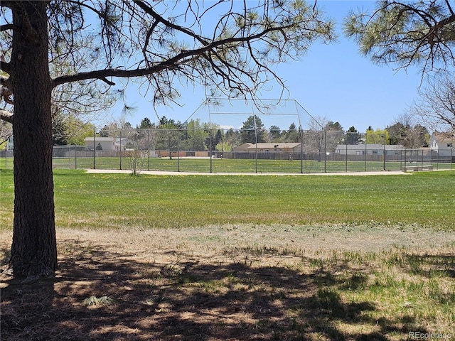 surrounding community featuring a yard and fence