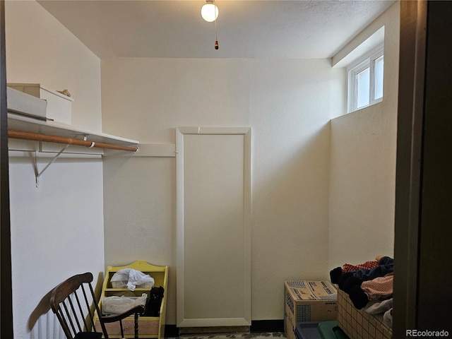 view of walk in closet