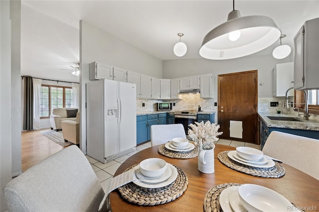 7563 Lamar Ct, Arvada, CO 80003 - dining room with ceiling fan