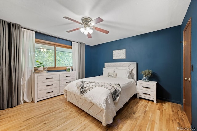 7563 Lamar Ct, Arvada, CO 80003 - bedroom featuring light wood-type flooring and ceiling fan