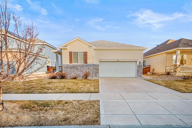 ranch-style home featuring a garage