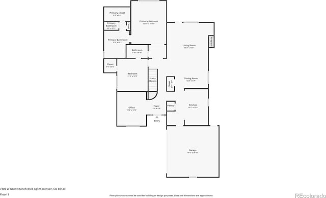 7400 W Grant Ranch Blvd Unit 9, Littleton, CO 80123 - view of floor plan / room layout