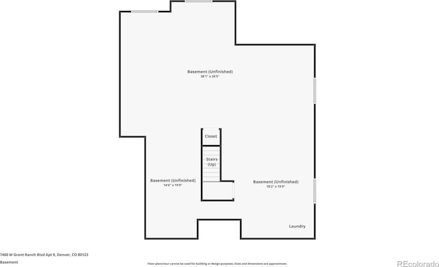 7400 W Grant Ranch Blvd Unit 9, Littleton, CO 80123 - view of floor plan / room layout