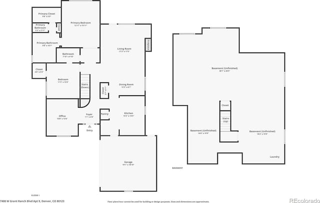 7400 W Grant Ranch Blvd Unit 9, Littleton, CO 80123 - view of property floor plan