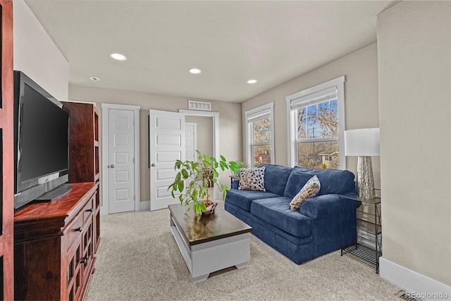 view of carpeted living room