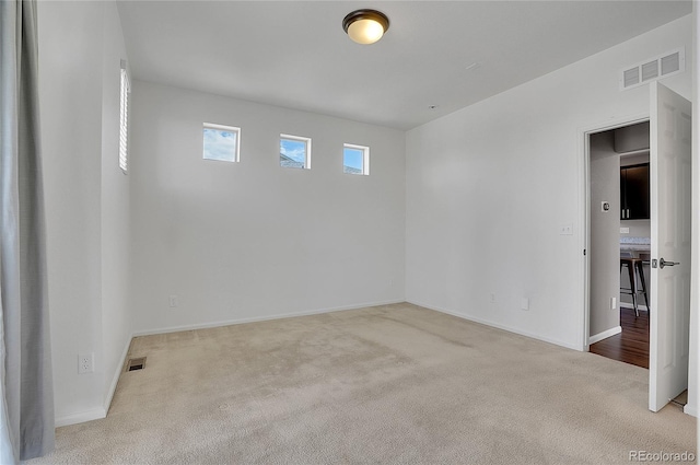 view of carpeted empty room