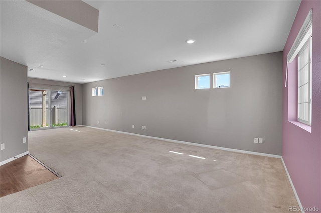 view of carpeted spare room