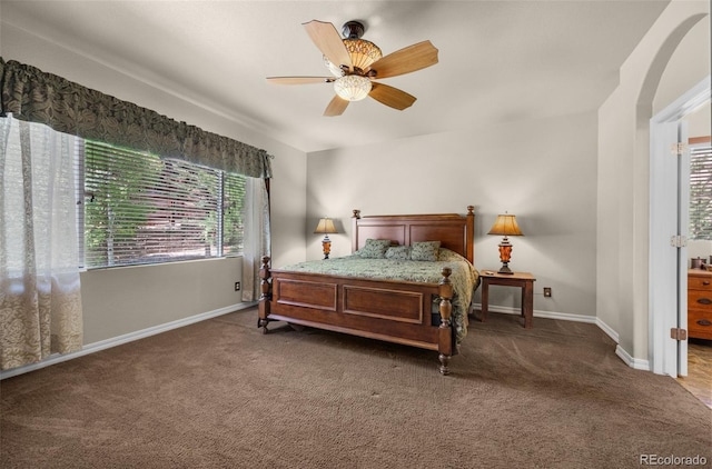 15616 Soo Line Way, Monument, CO 80132 - carpeted bedroom featuring baseboards and a ceiling fan