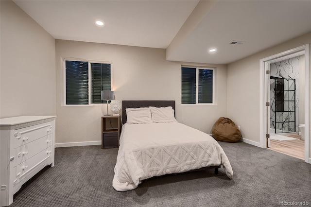 view of carpeted bedroom