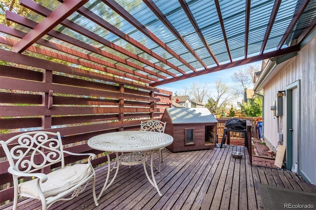 772 Ivywood Ct, Highlands Ranch, CO 80126 - wooden deck with a pergola