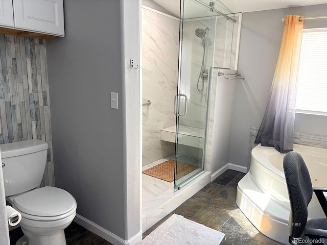 29 Granada Ct, Silver Cliff, CO 81252 - full bath with a shower stall, a bath, toilet, and baseboards