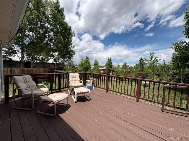 29 Granada Ct, Silver Cliff, CO 81252 - wooden deck with a fenced backyard