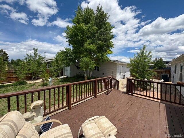 29 Granada Ct, Silver Cliff, CO 81252 - wooden deck with central AC