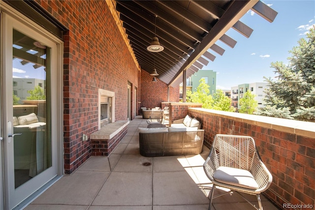 3401 Arapahoe Ave Unit 105, Boulder, CO 80303 - balcony featuring a patio and outdoor lounge area