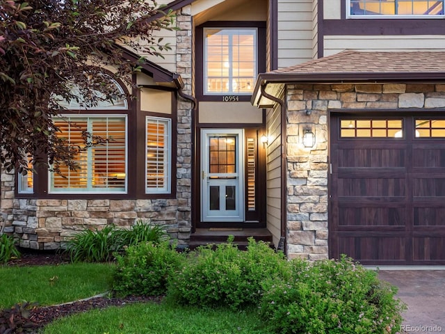 10954 W 100th Way, Broomfield, CO 80021 - doorway to property with stone siding