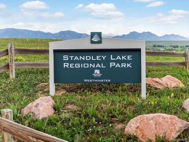 10954 W 100th Way, Broomfield, CO 80021 - community sign featuring a mountain view