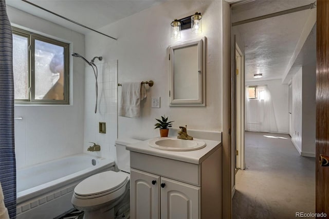 4665 Fox Rd, Cascade, CO 80809 - full bath with vanity, bathing tub / shower combination, and concrete flooring