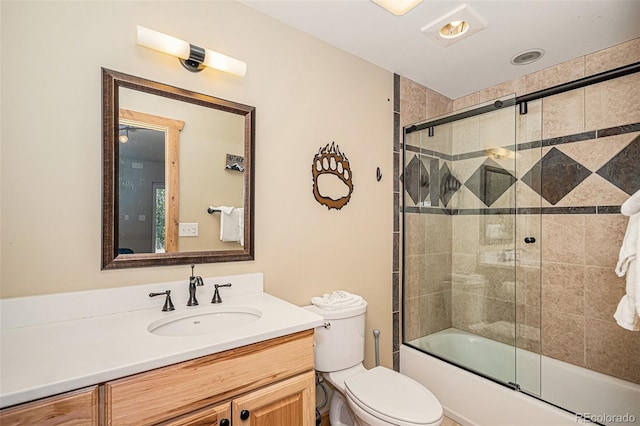 423 Prunes Pl, Fairplay, CO 80440 - full bath featuring vanity, toilet, and enclosed tub / shower combo