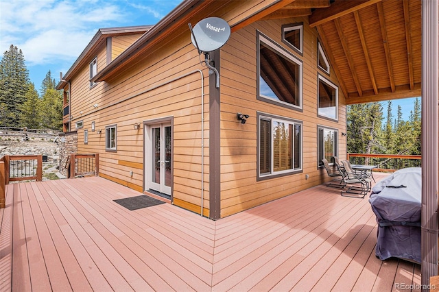 423 Prunes Pl, Fairplay, CO 80440 - deck featuring french doors and outdoor dining space
