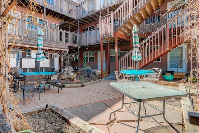 view of patio featuring outdoor dining space