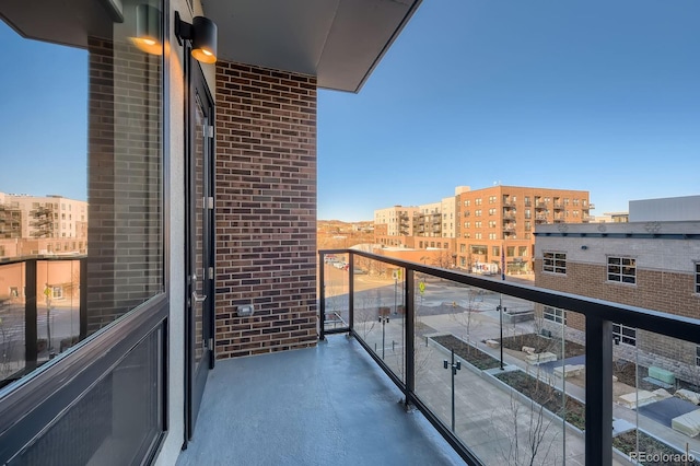 balcony with a view of city