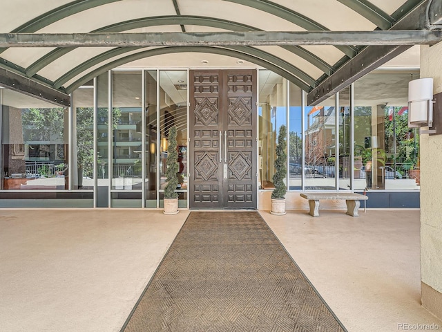 view of doorway to property