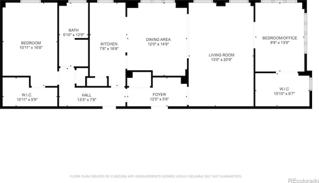 99 S Downing St Unit 105, Denver, CO 80209 - view of home floor plan