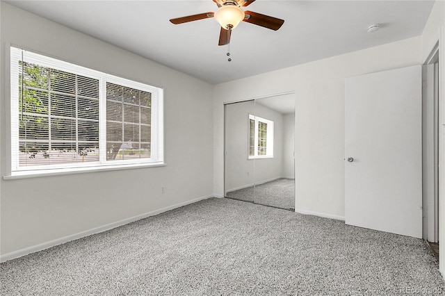 797 W Briarwood Ave, Littleton, CO 80120 - unfurnished bedroom featuring carpet floors, baseboards, a closet, and ceiling fan