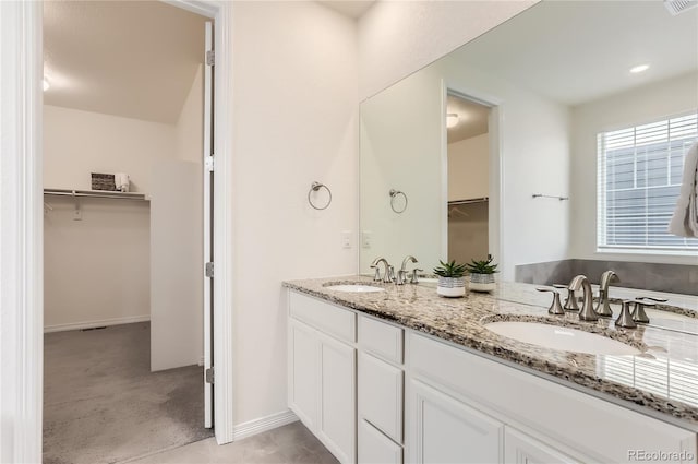 bathroom with vanity