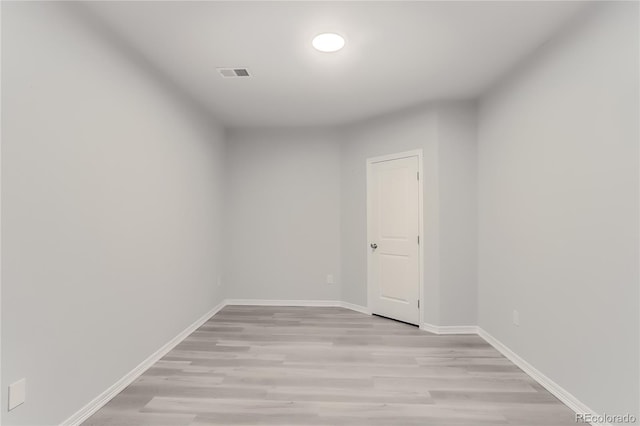 empty room featuring light hardwood / wood-style flooring