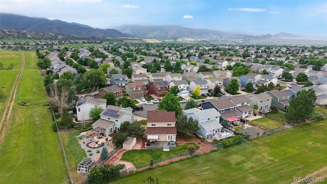 7270 Marmot Ridge Pl, Littleton, CO 80125 - aerial perspective of suburban area featuring a mountain backdrop
